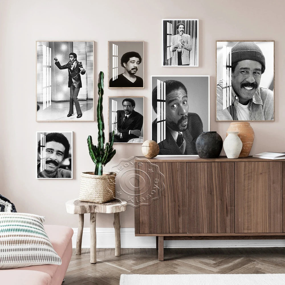 Richard Pryor Stand-Up Comedian Art Print Poster Actor Star Portrait Canvas Painting Decor Wall Stickers - NICEART