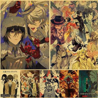Classic Anime Bungou Stray Dogs S4 Posters Vintage Kraft Paper Prints Art Painting For Fans' Home Room Decor Wall Posters - NICEART
