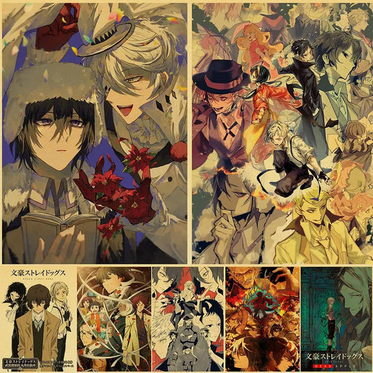 Classic Anime Bungou Stray Dogs S4 Posters Vintage Kraft Paper Prints Art Painting For Fans' Home Room Decor Wall Posters - NICEART