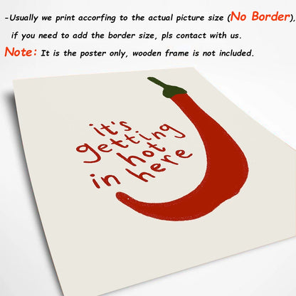 Japanese Hot Chilli Pepper Wall Art Canvas Painting Nordic Posters And Prints Drink Wine Pictures for Kitchen Home Decoration - NICEART