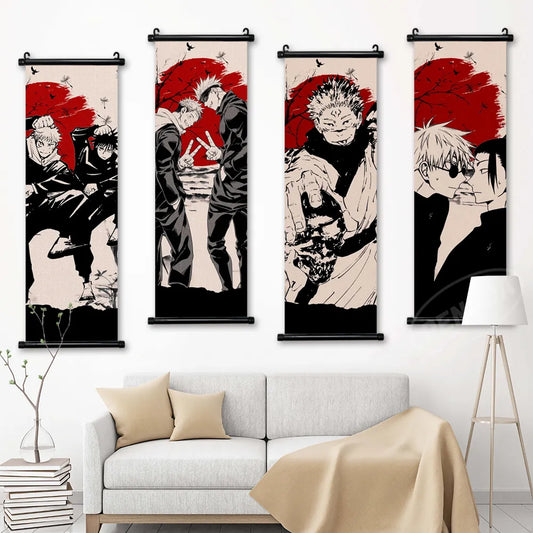 Jujutsu Kaisen Canvas Anime Pictures Modern Painting Nanami Kento Print Ryomen Sukuna Poster Wall Art Hanging Scrolls Home Decor - NICEART