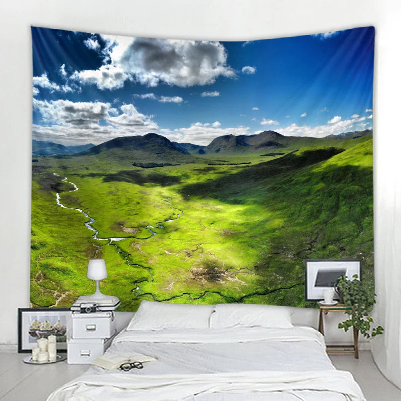 Only beautiful scenery design of 3 d digital print household tapestries