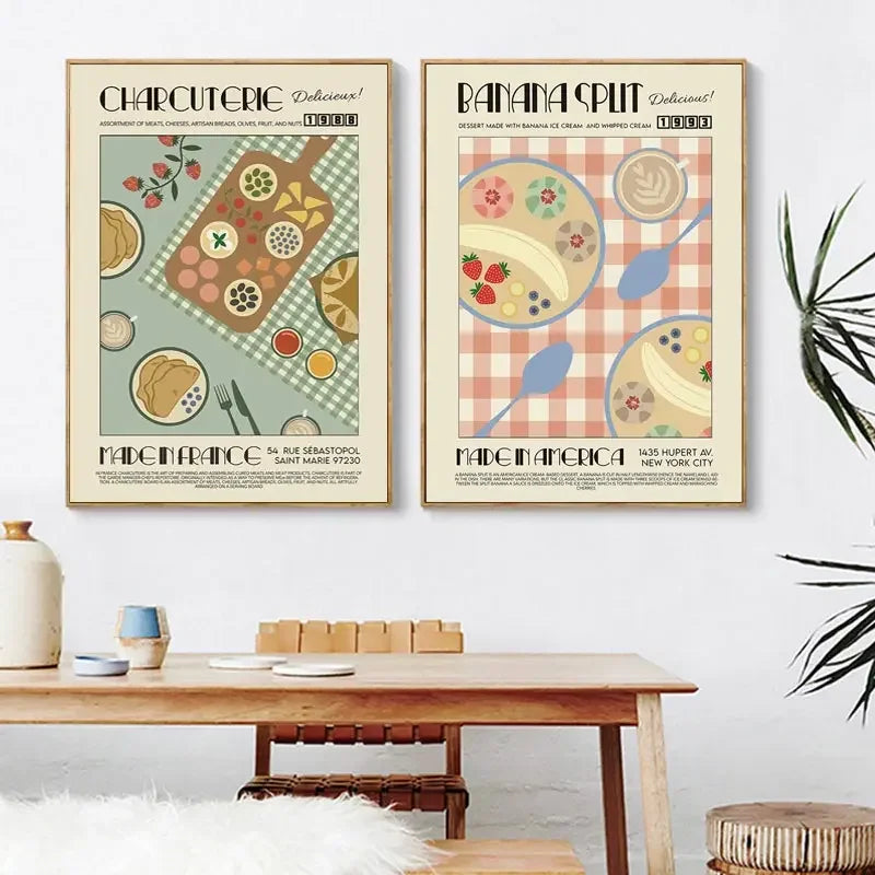 Japanese Korean Foods Posters Drinks Cocktail Rum Ramen Cartoon Canvas Painting Modern Kitchen Bar Wall Art Print Pictures Decor - NICEART