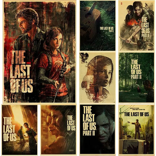 2022Hot The Last of Us Part 2 Posters Retro Kraft Paper Sticker DIY Vintage Room Bar Cafe Decor Gift Prints Art Wall Painting - NICEART