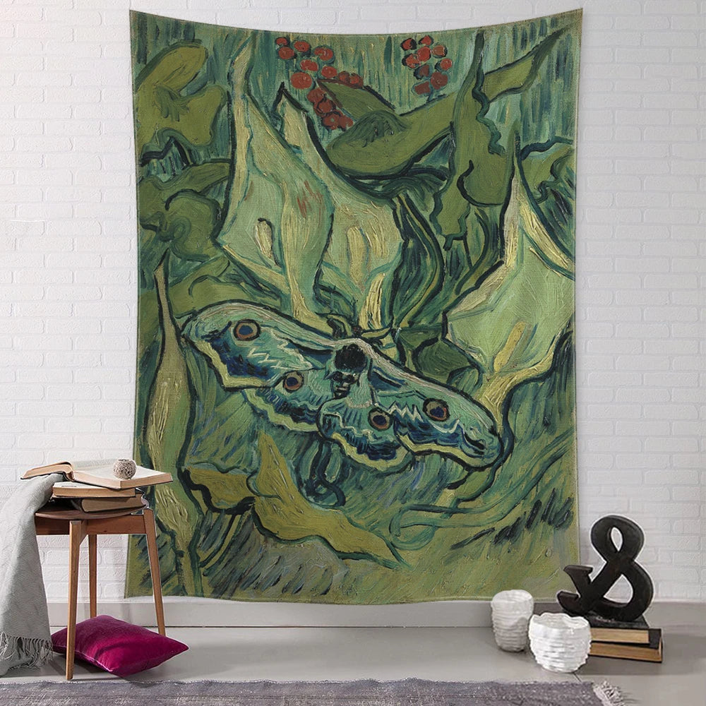 Garden Path Tapestry Wall Hanging Van Gogh Oil Painting Abstract Mystic Tapiz Witchcraft Living Room Bedroom Decor