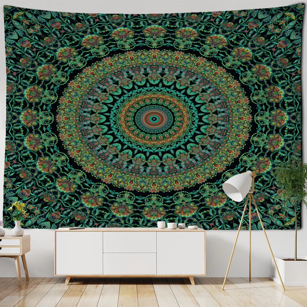 Mandala Tapestry Wall Hanging Mystic Witchcraft Boho Psychedelic Hippie Art Tapiz Bedroom Home Decor