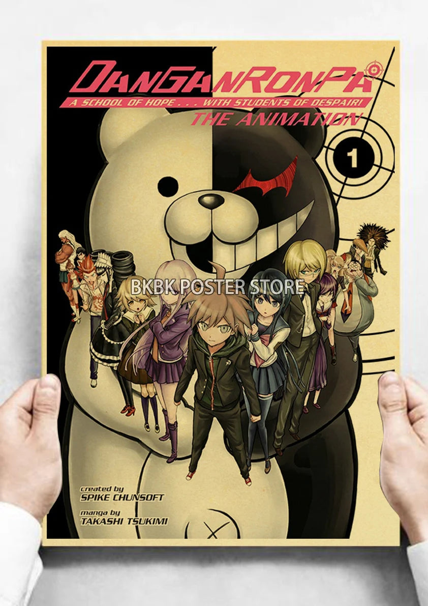 Anime Gmae Poster Danganronpa Kraft Paper Posters Kraft Paper and Prints Home Room Wall Decor Poster Art Painting - NICEART