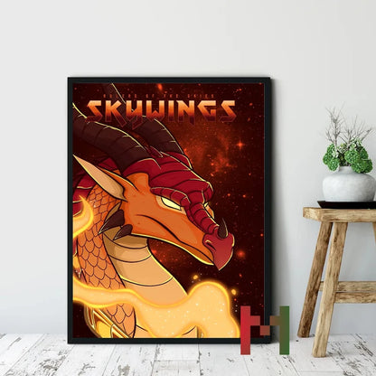 Wings of Fire Japanese Anime Manga Wall Decor Poster Canvas Print Kids Room Wall Art Picture Dragon Cartoon Aesthetic Decoration - NICEART