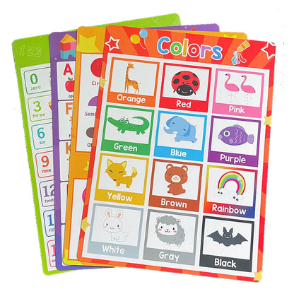 English Learning Poster Set Words Flashcards Educational Toys for Preschool Kids Classroom Decoration Teaching Aids Toys Gifts - NICEART