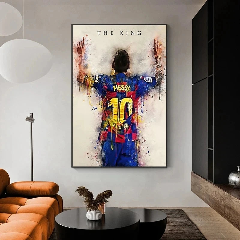 Soccer Star Messi Poster Decorative Painting Modern Home Wall Art Fans Souving Room Decoration Aesthetics. - NICEART
