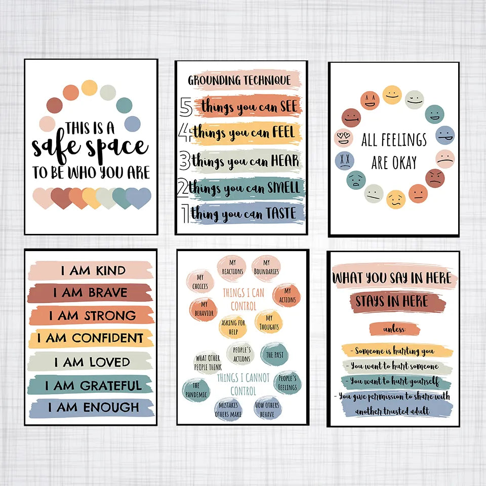 Office School Counseling Poster Social Worker Prints Psychologist Therapy Sign Art Canvas Painting Psych Therapist Gifts Decor - niceart