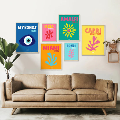 Travel City Poster Colorful Botanical Art Print Abstract Matisse Canvas Painting Wall Picture Living Room Aestheitc Home Decor - NICEART