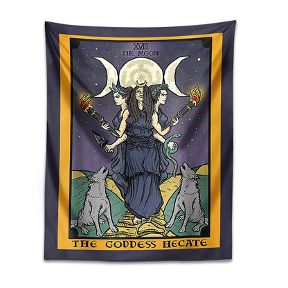 Tarot moon Tapestry Wall Hanging Mandala the  goddess hecate Hippie Astrology Divination Witchcraft Background Wall Decoration