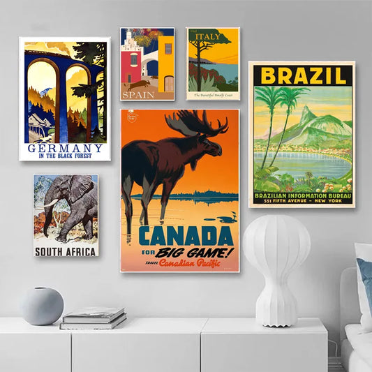 Famous City Travel Brazil Spain South Africa Canada Landscape Print Art Canvas Poster For Living Room Decor Home Wall Picture - NICEART