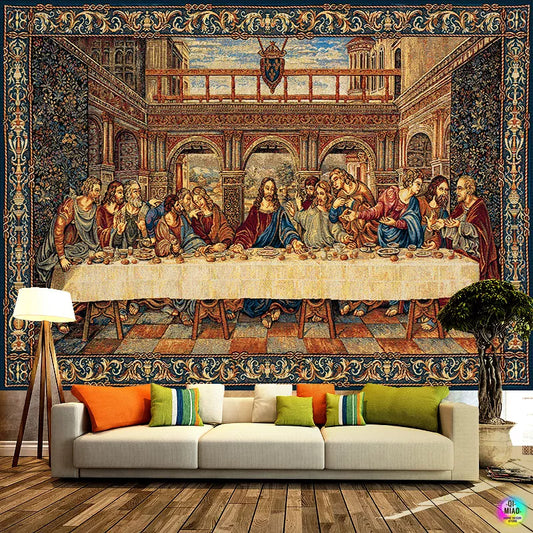 Jesus The Last Supper Tapestry Christmas Wall Tapestry Easter Wall Decor Room Decor Christ Home Decoration Large Fabric Vintage