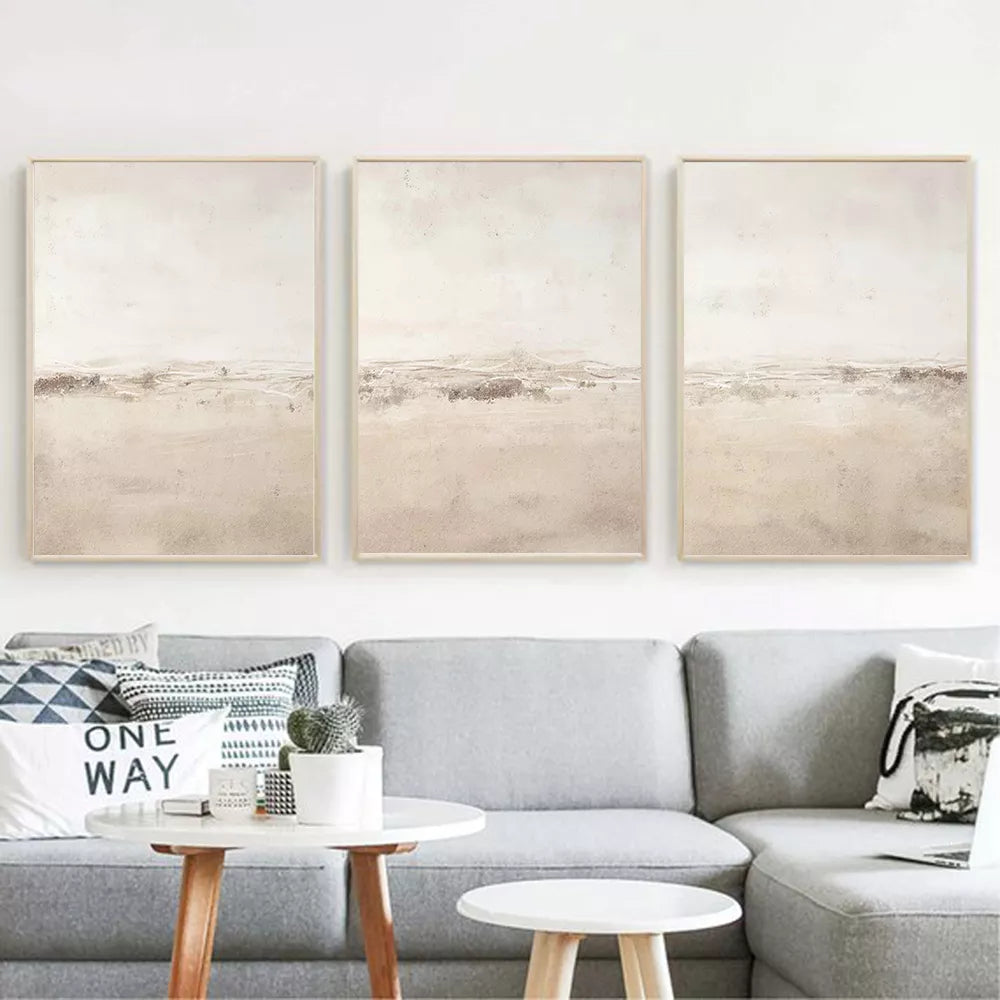 Abstract Beige Poster Modern Minimalist Neutral Nordic Prints Canvas Painting Wall Art Picture Interior Living Room Home Decor - NICEART