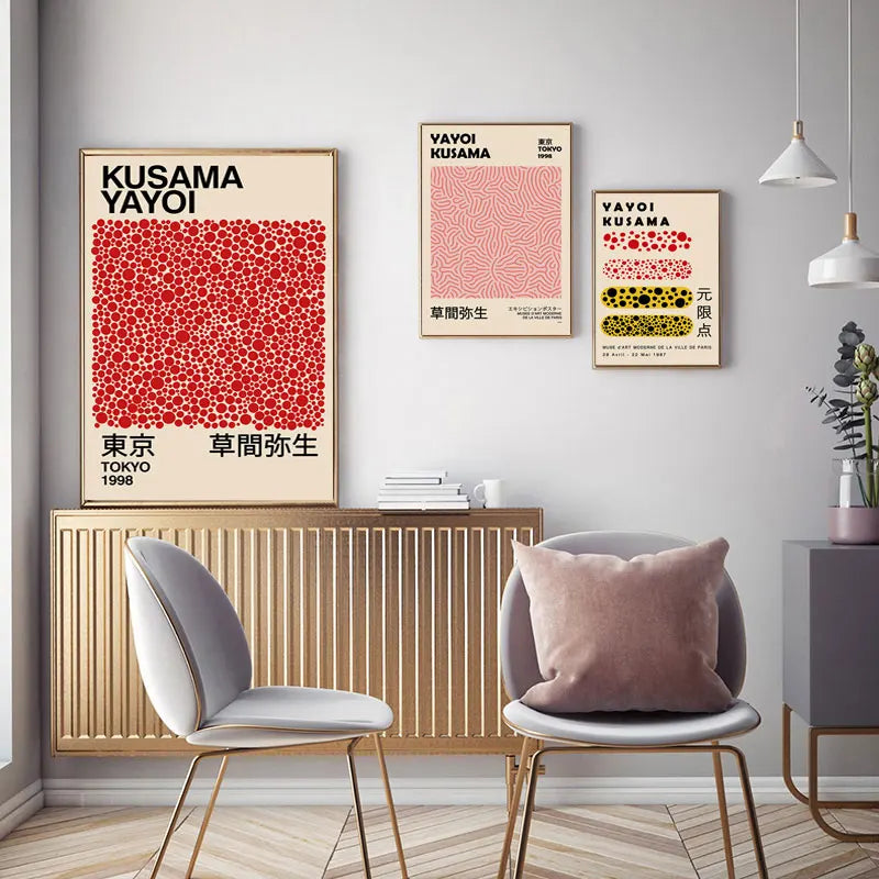 Yayoi Kusama Exhibition Posters and Prints Gallery Wall Art Picture Museum Modern Canvas Painting Nordic Living Room Decoration - niceart