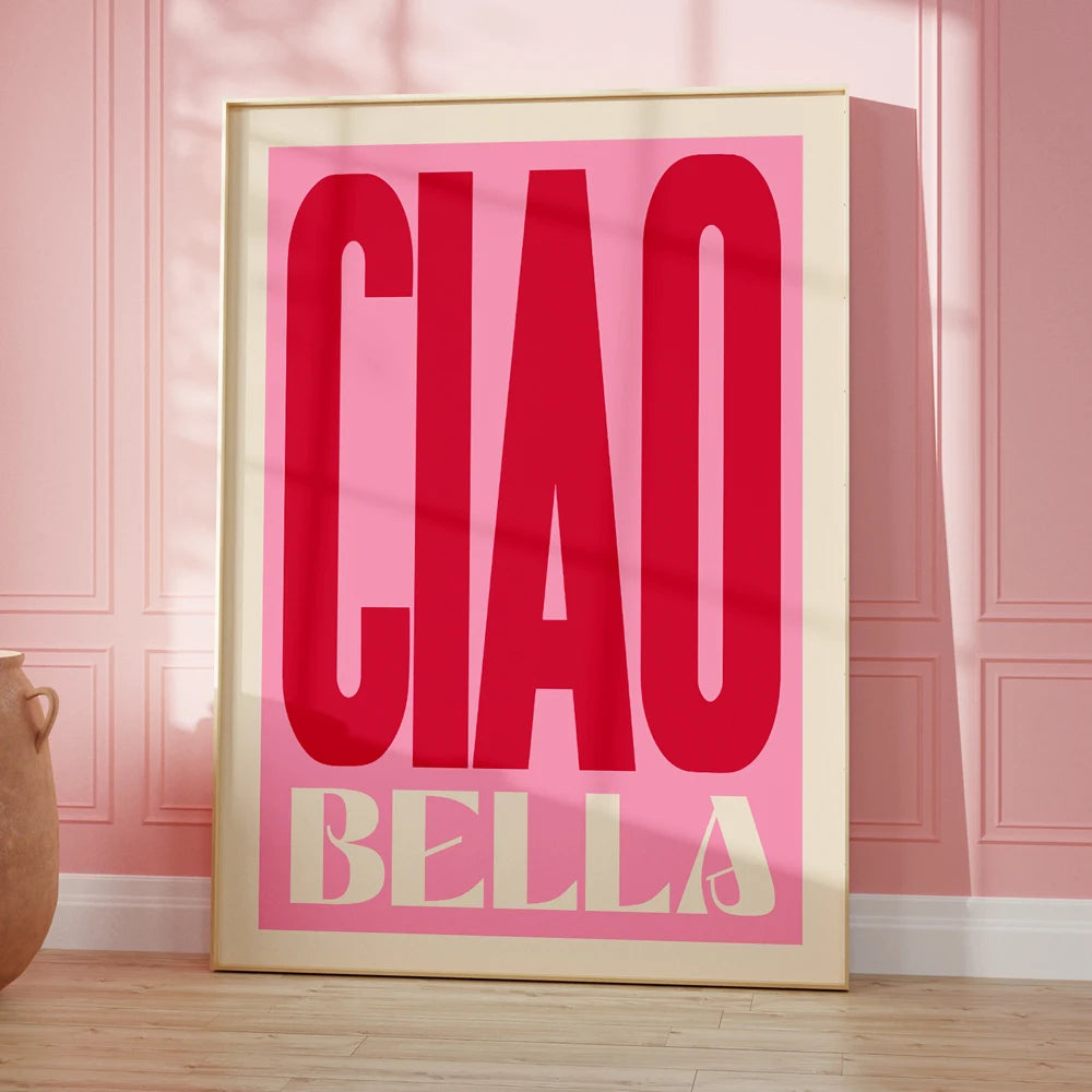 Hello Beautiful Inspired Ciao Bella Music Lyrics Gig Indie Rock Gift Concert Wall Art Canvas Painting Posters For Home Decor - NICEART