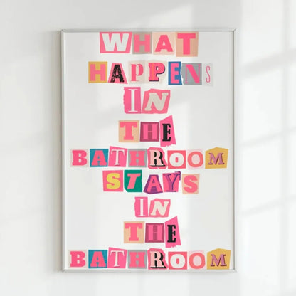 Trendy Preppy Girly Pink Bathroom Maximalist Funky Funny Quotes Wall Art Canvas Painting Posters Bathroom Room Home Decor - niceart