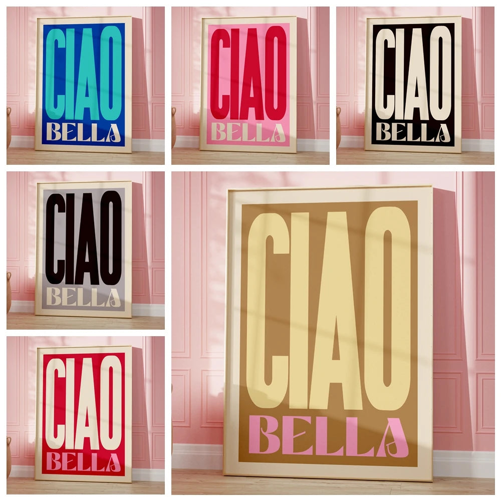 Hello Beautiful Inspired Ciao Bella Music Lyrics Gig Indie Rock Gift Concert Wall Art Canvas Painting Posters For Home Decor - NICEART