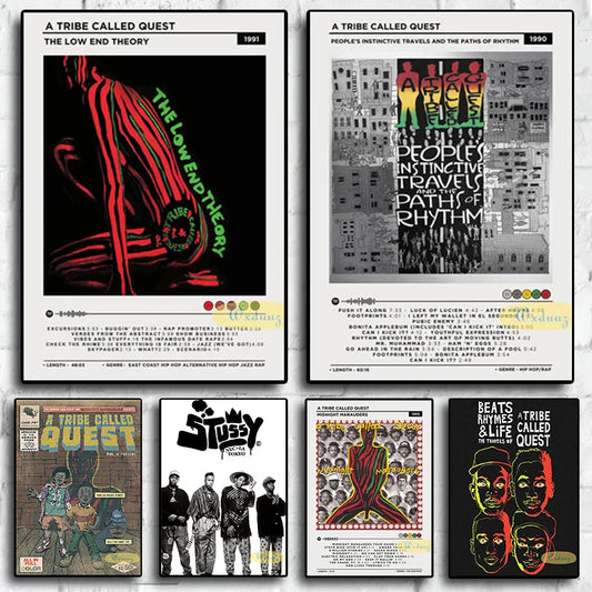 A Tribe Called Quest the Low End Theory Midn Pop Singer Music Album Posters Room Cover Pictures Canvas Print Art Home Wall Decor - NICEART