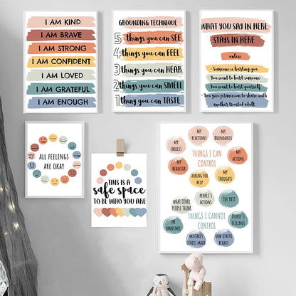 Office School Counseling Poster Social Worker Prints Psychologist Therapy Sign Art Canvas Painting Psych Therapist Gifts Decor - niceart