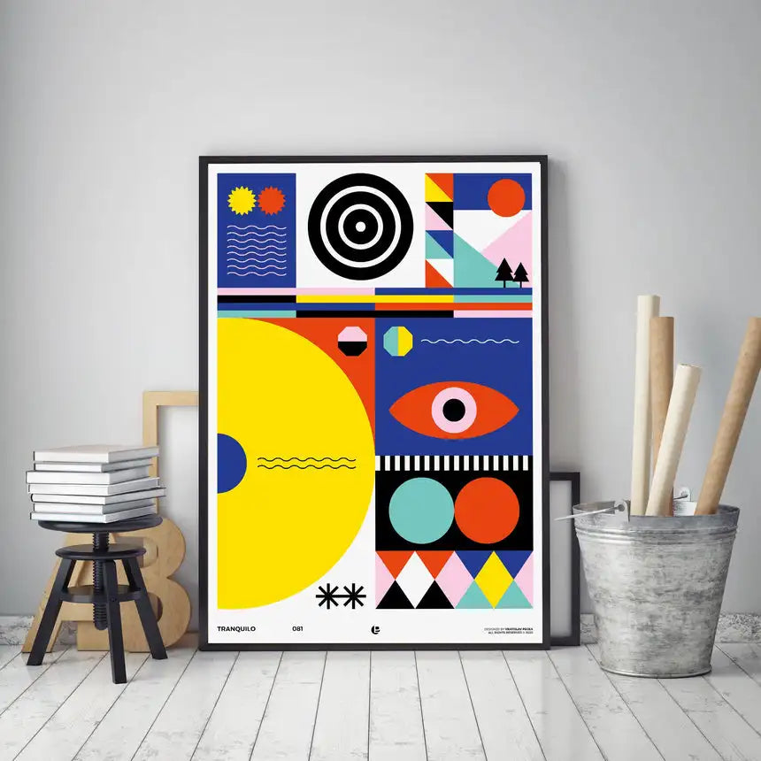 Geometric Figures Poster And Print Abstract Canvas Painting Nordic Wall Art Colorful Pictures for Living Room Home Decoration - NICEART