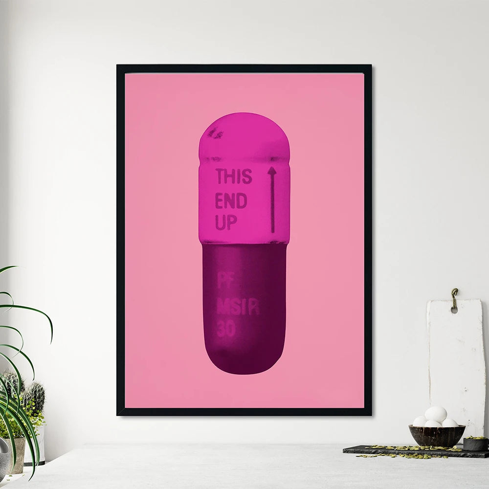 Damien Hirst Pop Art Exhibition Poster Color Pills Canvas Painting Wall Art Picture Abstract Prints Modern Museum Home Decor - NICEART