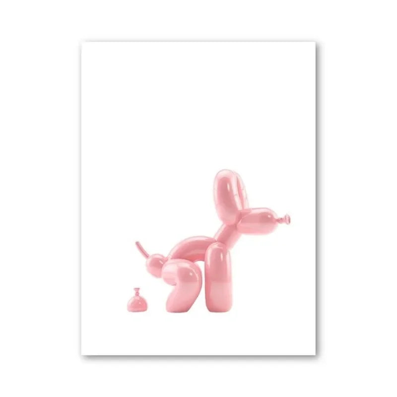 Balloon Dog Print Modern Poster Bathroom Wall Decor Toilet Sign Home Decoration Contemporary Art Picture Painting Customizable - NICEART