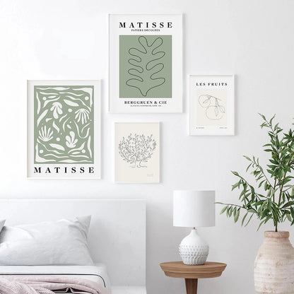 Abstract Matisse Tree Art Exhibition Posters Sage Green Canvas Paintings Wall Print Picture Living Room Interior Home Decor - niceart