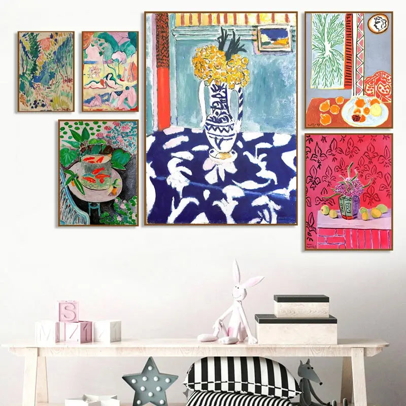 Matisse Retro Posters and Prints Abstract Landscape Wall Art Vintage Canvas Painting Wall Pictures for Living Room Home Decor - niceart