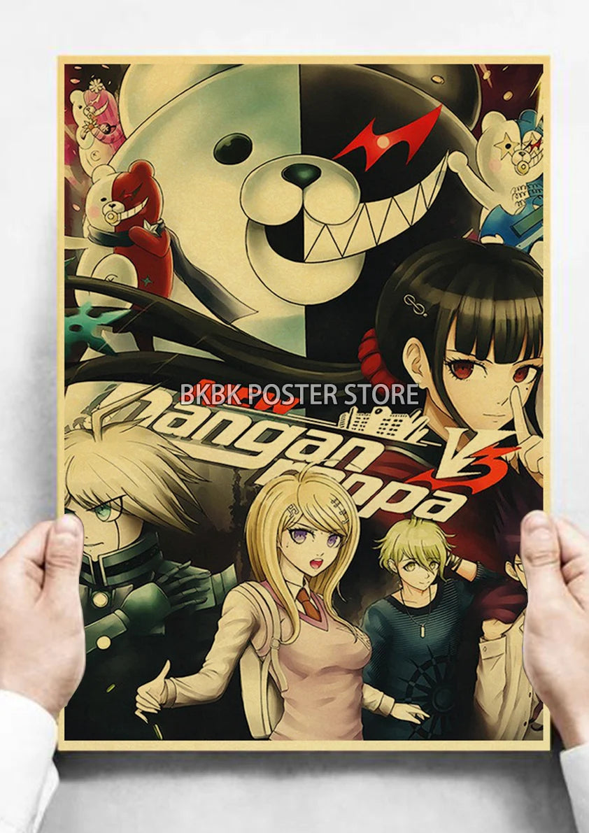 Anime Gmae Poster Danganronpa Kraft Paper Posters Kraft Paper and Prints Home Room Wall Decor Poster Art Painting - NICEART