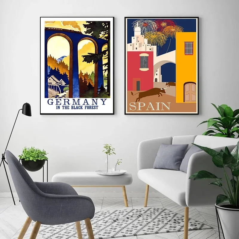 Famous City Travel Brazil Spain South Africa Canada Landscape Print Art Canvas Poster For Living Room Decor Home Wall Picture - NICEART