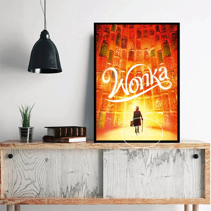 2023 Wonka Movie Poster Timothee Chalamet New Film Prints Canvas Painting Wall Art Picture Living Room Bedroom Home Decor Gifts - NICEART