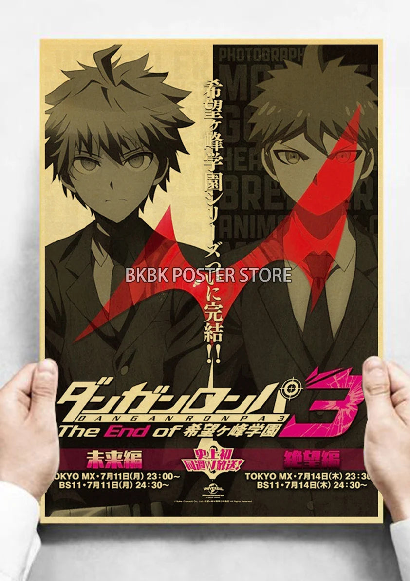 Anime Gmae Poster Danganronpa Kraft Paper Posters Kraft Paper and Prints Home Room Wall Decor Poster Art Painting - NICEART