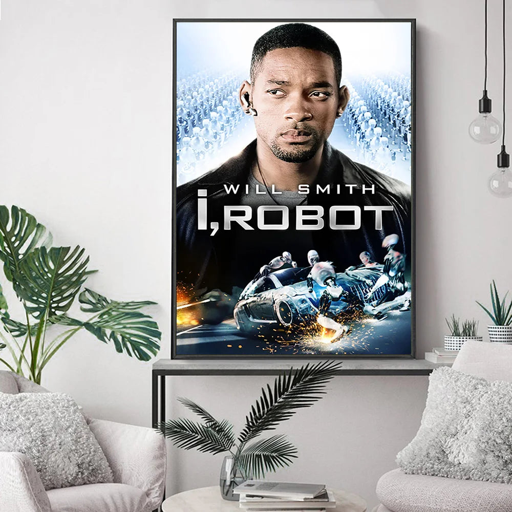 I Robot Science Fiction Action Film Art Print Poster Modern Wall Stickers Movie Canvas Painting Decor - NICEART