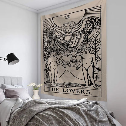 Astrological divination tapestry Tarot style  wall hanging Bedroom  home decoration  cloth - NICEART