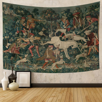 Tapestry Unicorn Decorative Backdrop Hanging Cloth Medieval Ladies Living Room Bedroom Home Decor Decorative Wall Tapestries
