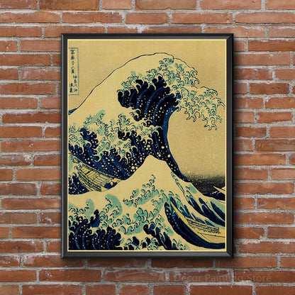 Vintage Japan Art Poster Evening View of Mount/Kanagawa/Great Wave/Frog/Bird/Waterfall Prints Home Room Decor Art Wall Painting - NICEART