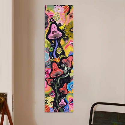 Psychedelic Mushroom Tapestry Wall Hanging Hippie Colorful Flower Tapestries Magic Abstract Wall Hanging for Home Decor Wall Art