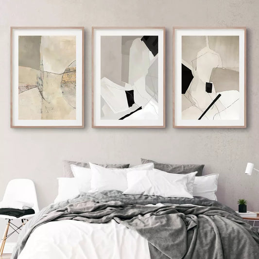 Modern Abstract Geometric Mid Century Posters Canvas Painting Wall Art Print Pictures Bedroom Living Room Interior Home Decor - NICEART