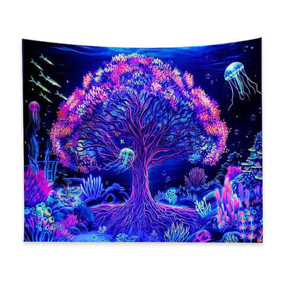 Psychedelic Skull Mushroom Mandala Tapestry Wall Hanging Bohemian Gypsy Psychedelic Tapiz Witchcraft Tapestry