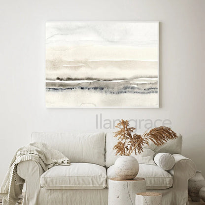 Abstract Neutral Watercolor Landscape Painting Canvas Posters and Prints Minimalist Wall Art Pictures Living Room Bedroom Decor - NICEART