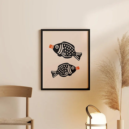 Modern Kitchen Decor Foods Cute Gyoza Egg Soy Sauce Fish Posters Nordic Canvas Painting Wall Art Print Pictures for Dinning Room - NICEART