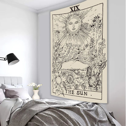 Tarot Cards Tapestry Home decoration Wall tapestry  Livingroom  wall hanging  Tarot  Sun  And Moon Star Bedroom - NICEART