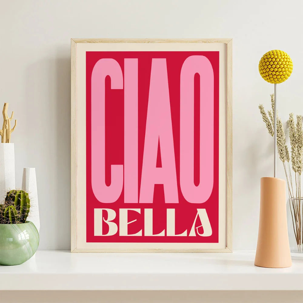 Hello Beautiful Inspired Ciao Bella Music Lyrics Gig Indie Rock Gift Concert Wall Art Canvas Painting Posters For Home Decor - NICEART