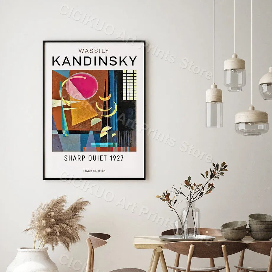Kandinsky Bauhaus Exhibition Nouveau Vintage Wall Art Canvas Painting Nordic Trendy Poster Prints Wall Picture Living Room Decor - NICEART