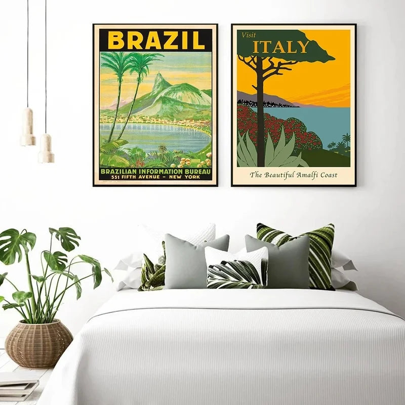 Famous City Travel Brazil Spain South Africa Canada Landscape Print Art Canvas Poster For Living Room Decor Home Wall Picture - NICEART