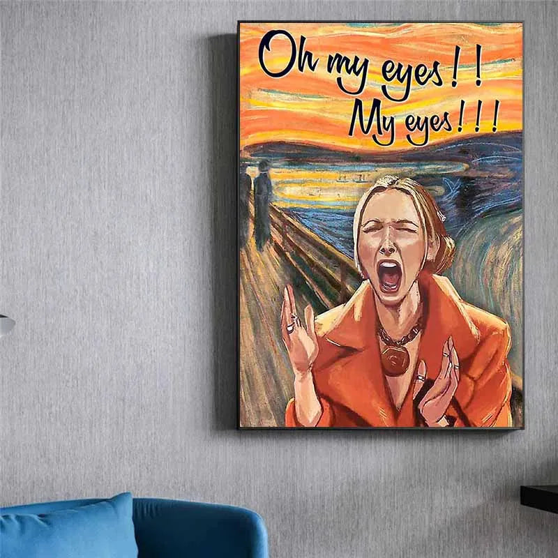 TV Show Friends Phoebe Buffay Oh My Eyes Funny Poster Canvas Painting Wall Art Prints for Living Room Salon Home Decor - NICEART