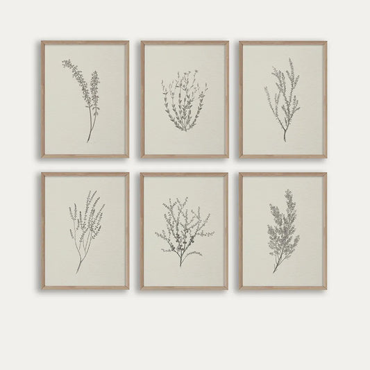Neutral Floral Picture Wall Art Canvas Painting Nordic Vintage Minimalist Botanical Line Posters and Prints for Home Art Decor - NICEART
